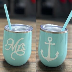 12 oz insulated tumbler cup - ⚓️ and Mrs